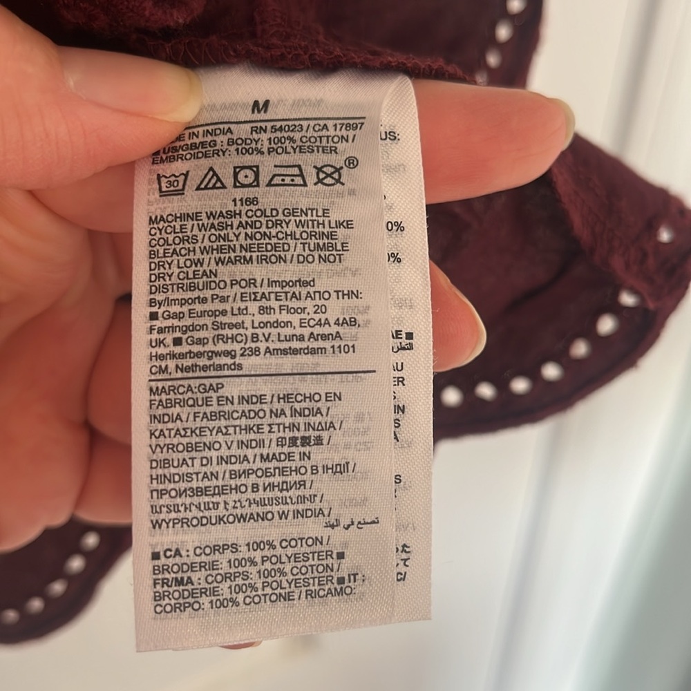 GAP Maroon Eyelet Ruffle Dress - Picture 5 of 7
